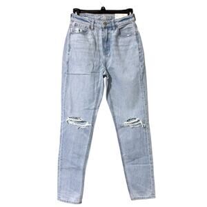 American Eagle regular 24W size 00 comfort stretch waistband sea salt mom jeans